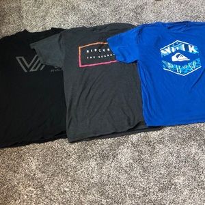 Rvca, ripcurl, Hurley adult small shirts